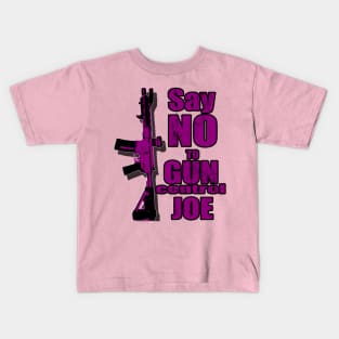 2024 Election Purple Say No To Gun Control Joe Kids T-Shirt